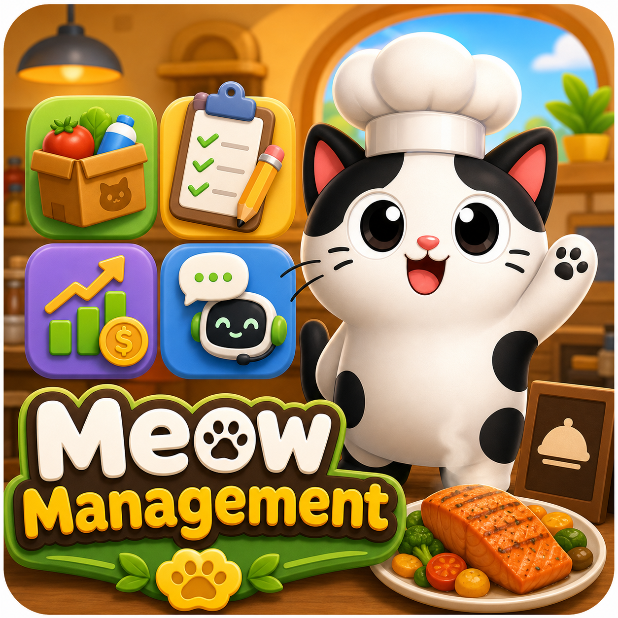 Meow Management cartoon project thumbnail