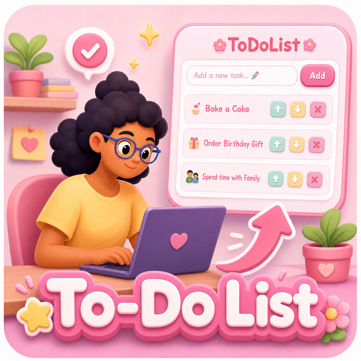 To-Do List Application cartoon project thumbnail